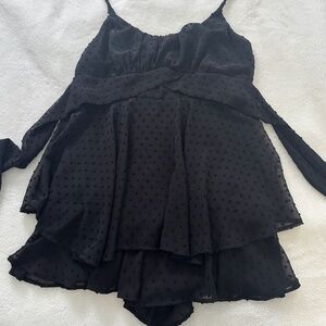 Alter'd state, large, black romper